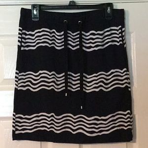 Navy and White skirt with pockets